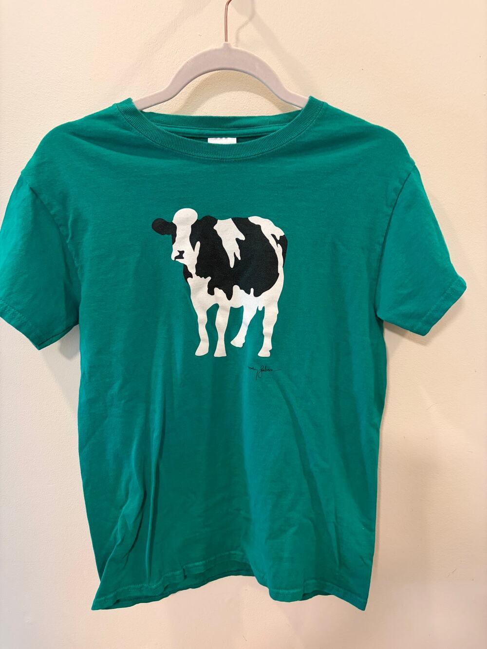 Woody Jackson Cow Tee | Size S | Green 🐄